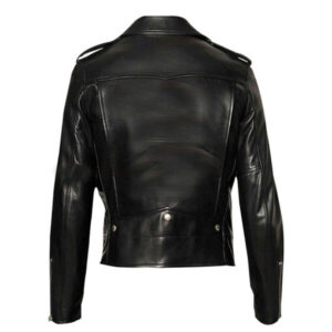 Men Stylish Asymmetrical Black Leather Jacket