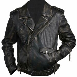 Men’s Brando Biker Cafe Racer Cruiser Upset Earthy colored Jacket