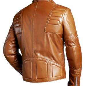 Brown Padded Motorcycle Jacket